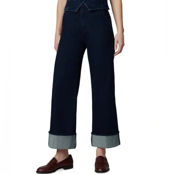 Joe's Jeans The Trixie Sz 27 NWT Dark Wash Blue Cuffed - Picture 1 of 9